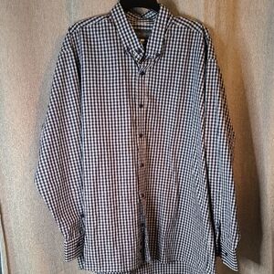 Classic Black and White Gingham Men's Shirt